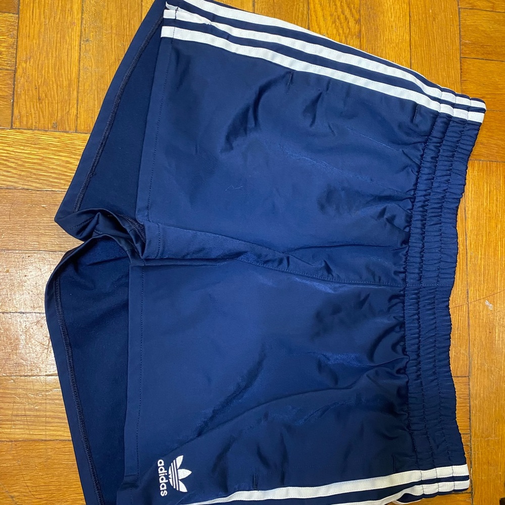 Women’s navy blue adidas shorts (L)